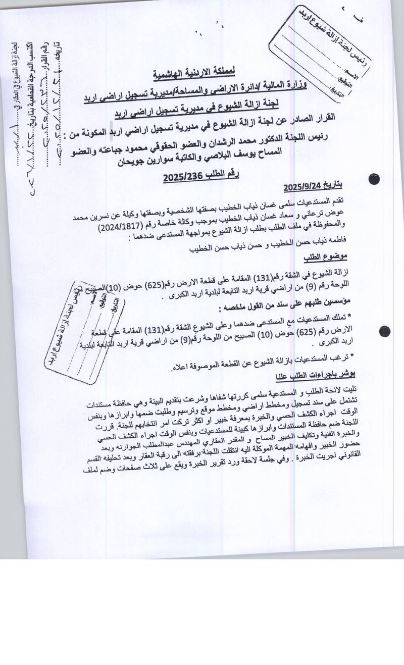 مزاد شقة / مكتب — اربد